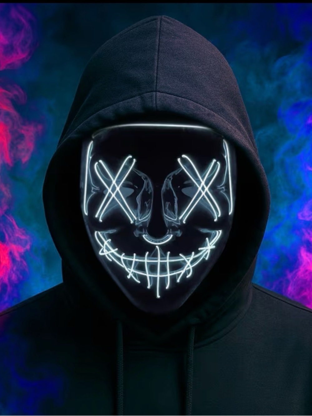 LED The Purge Mask For Halloween Glows in Dark Party Raves Halloween Cosplay NEW